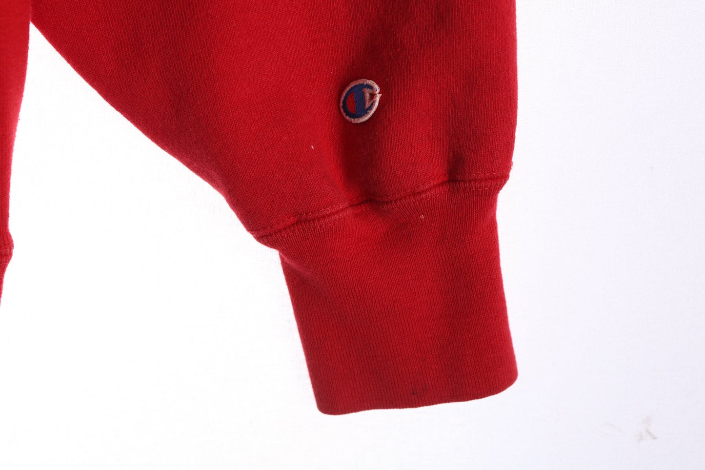 Vintage Champion red Hoodie with Grinnell College White Print - Era 80's - 90's