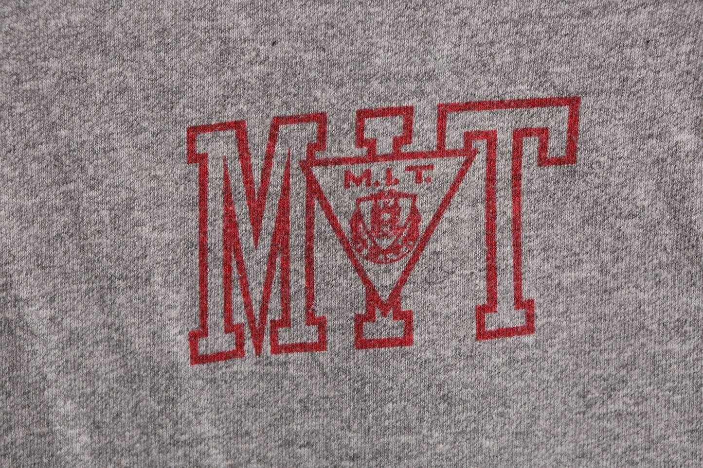 Vintage Champion Gray T-shirt with Red MIT University Print