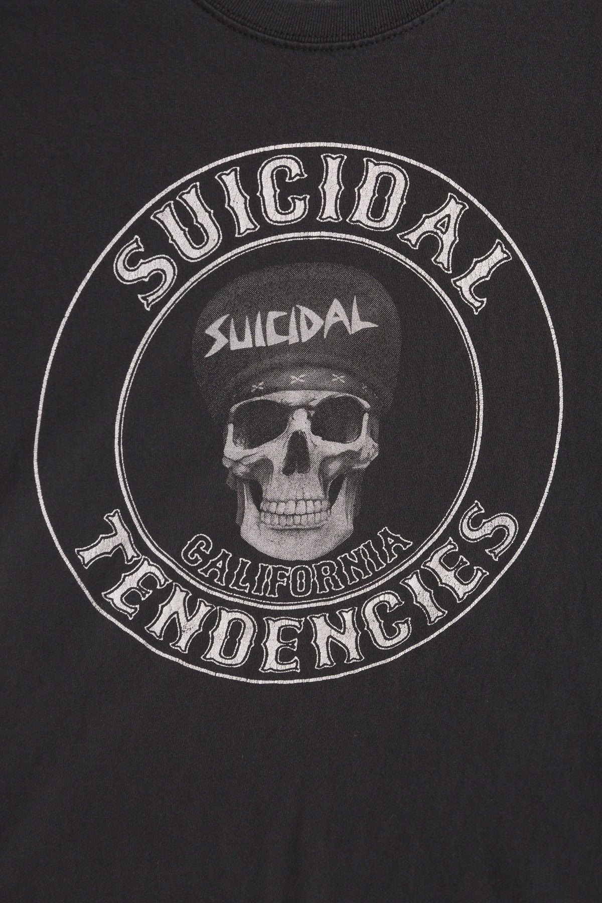 Suicidal Tendencies Black Graphic T-shirt - Cut of Length and Slevees