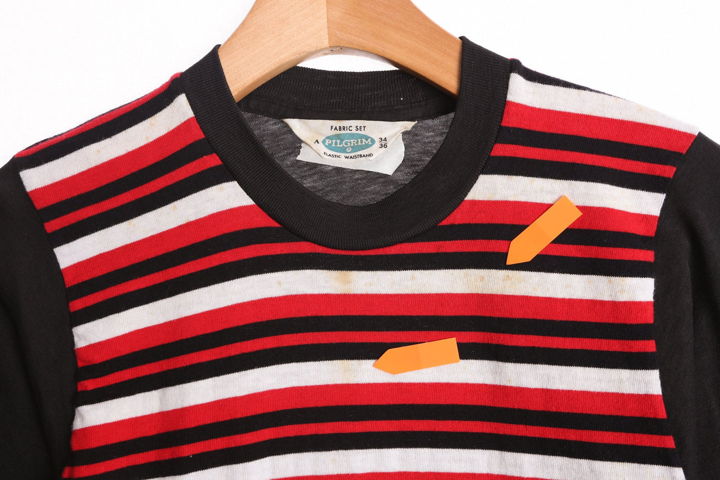 Vintage Long Sleeve Striped Black Shirt by Pilgrim