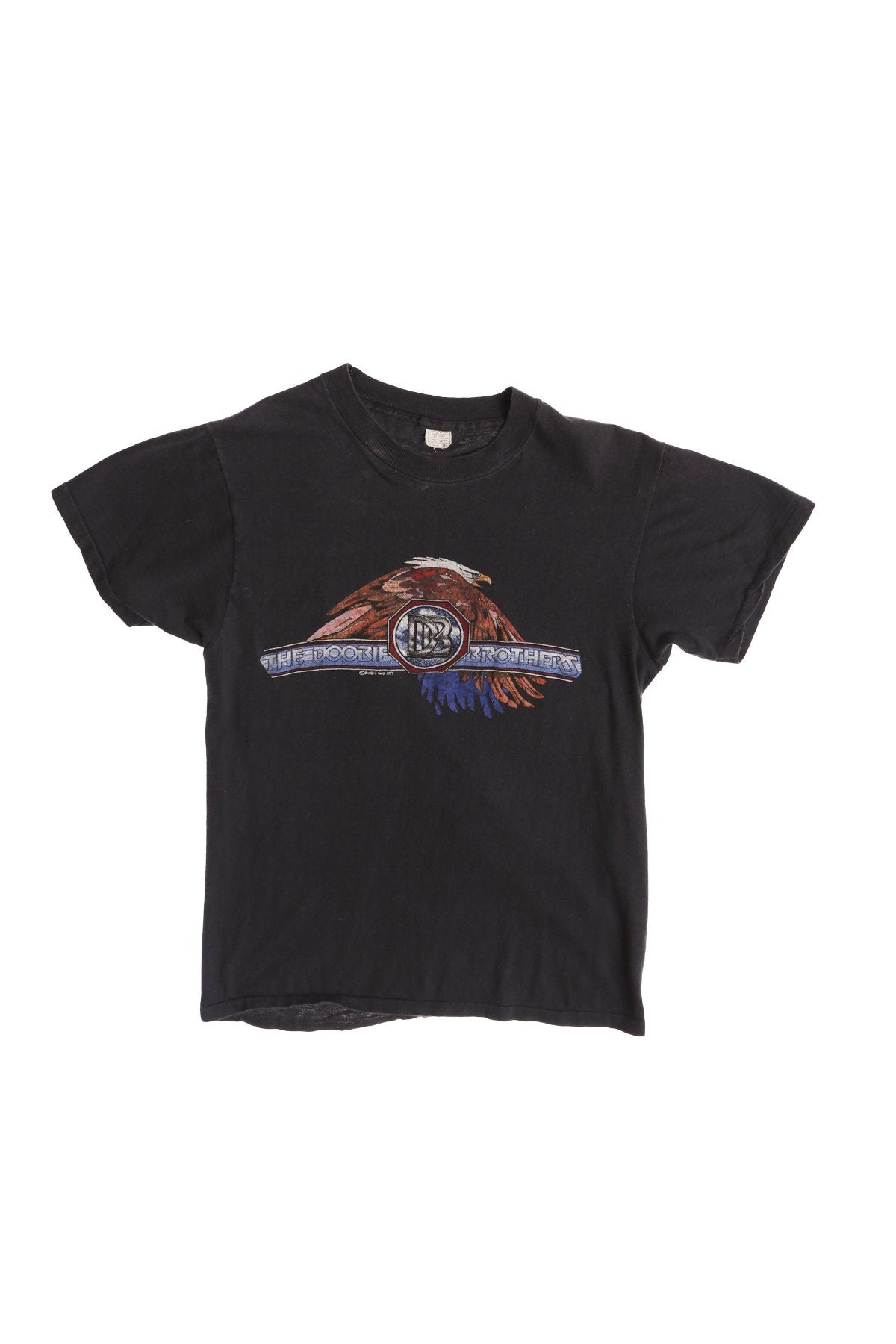 The Doobie Brother Rock Band Graphic Black T-shirt One Step Closer Fall Tour 1980