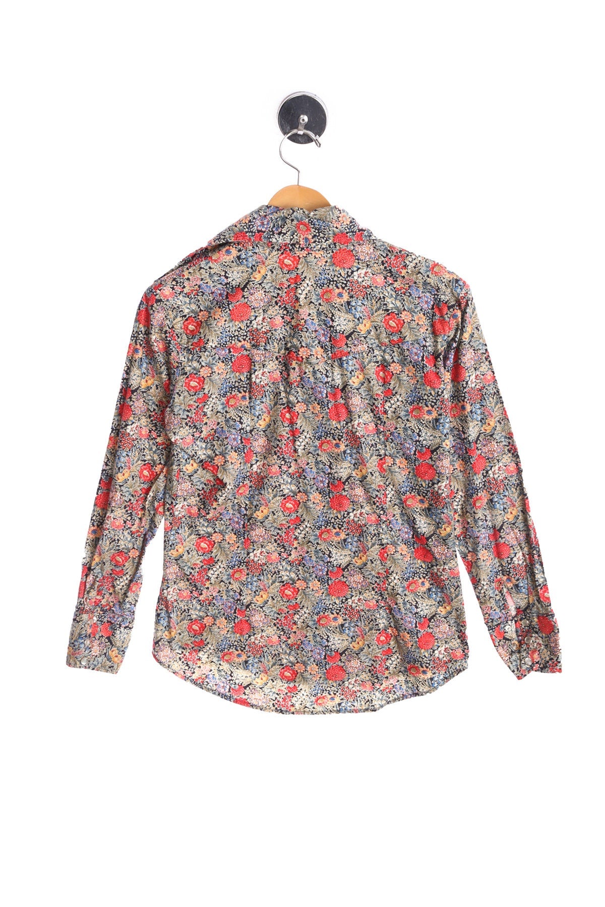 Women Floral Print Red Western Top