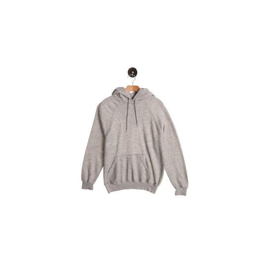 Vintage Gray Solid No Print Hoodie - Pullover - Era 70s - 80s