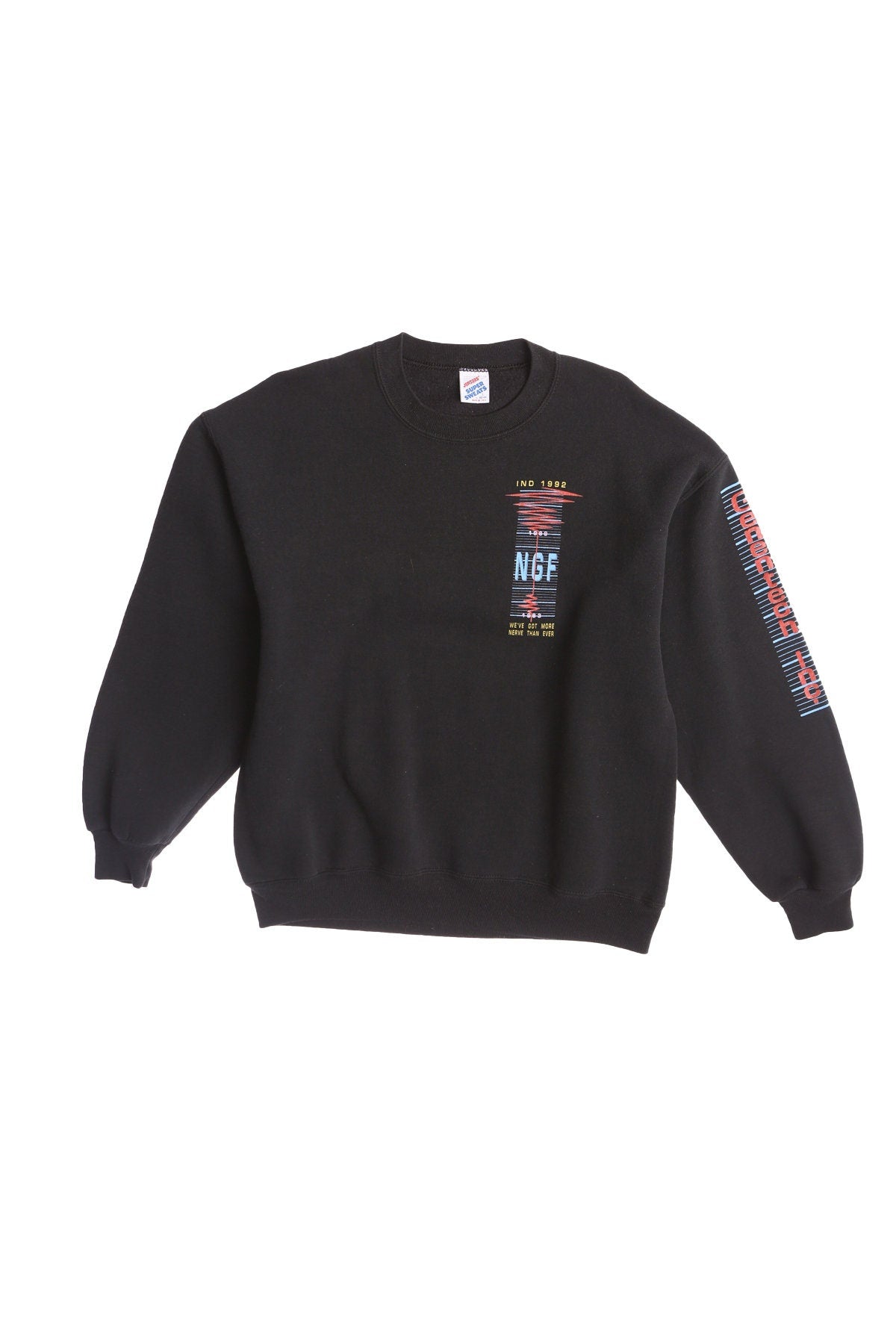 1992 Never Growth Factor Print Black Sweatshirt