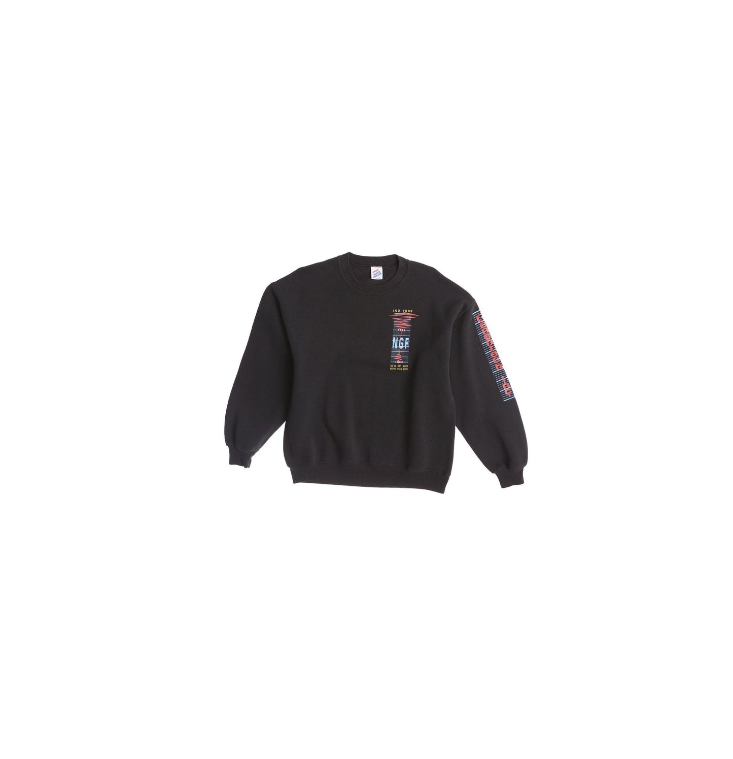 1992 Never Growth Factor Print Black Sweatshirt