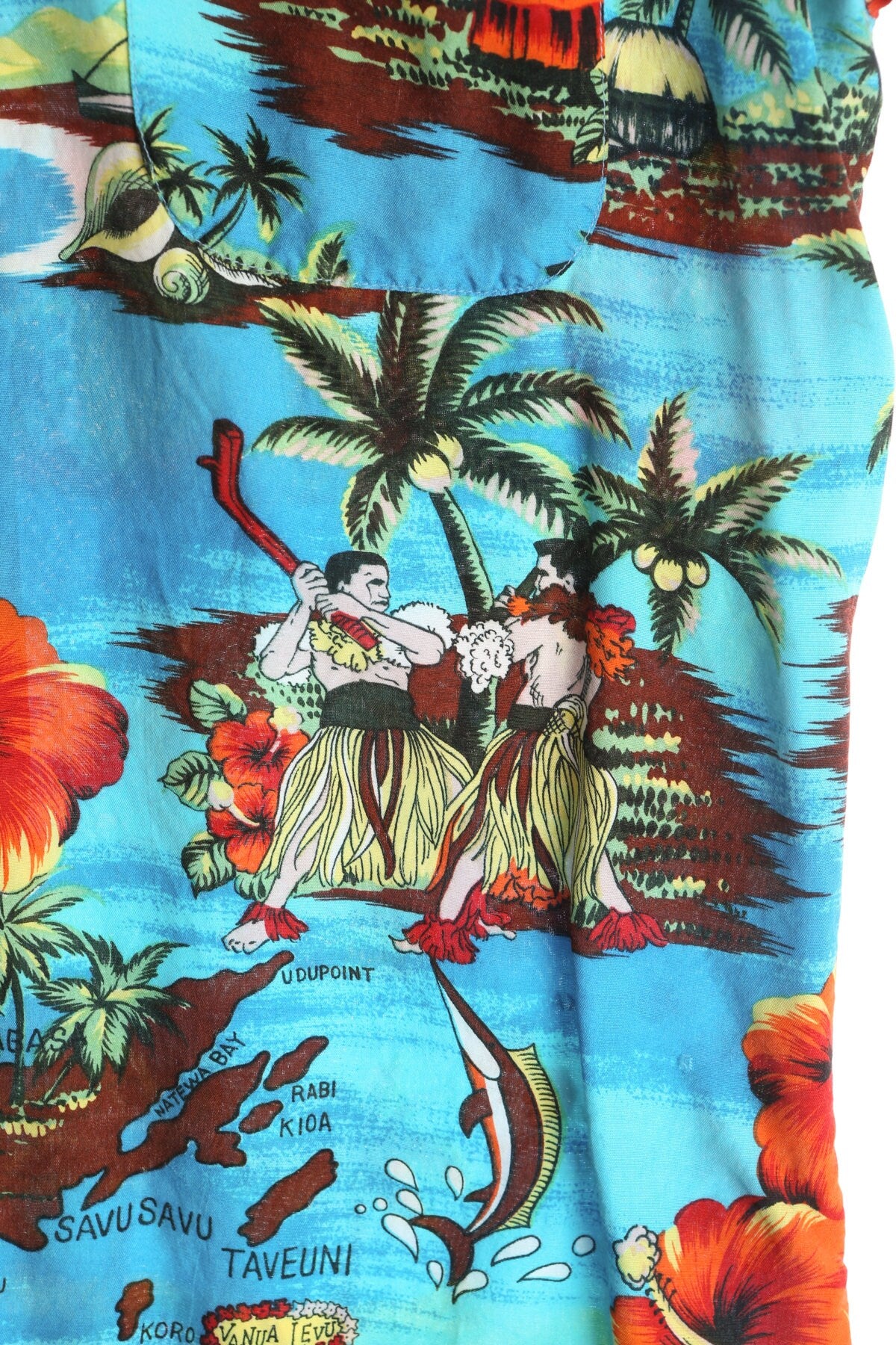 Vintage Men Hawaiian Shirt by Hawaiian Holiday - Made in Korea - Era 70s - 80s