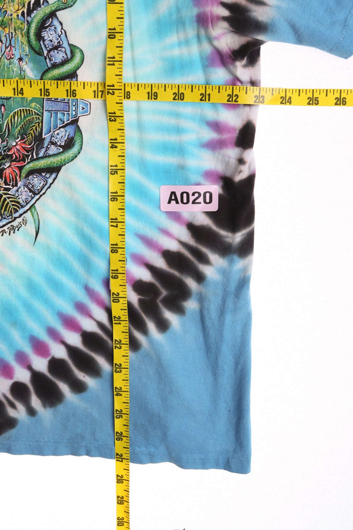 Vintage tie Dye Graphic T-shirt - Nature's Vanishing Rainforest Print