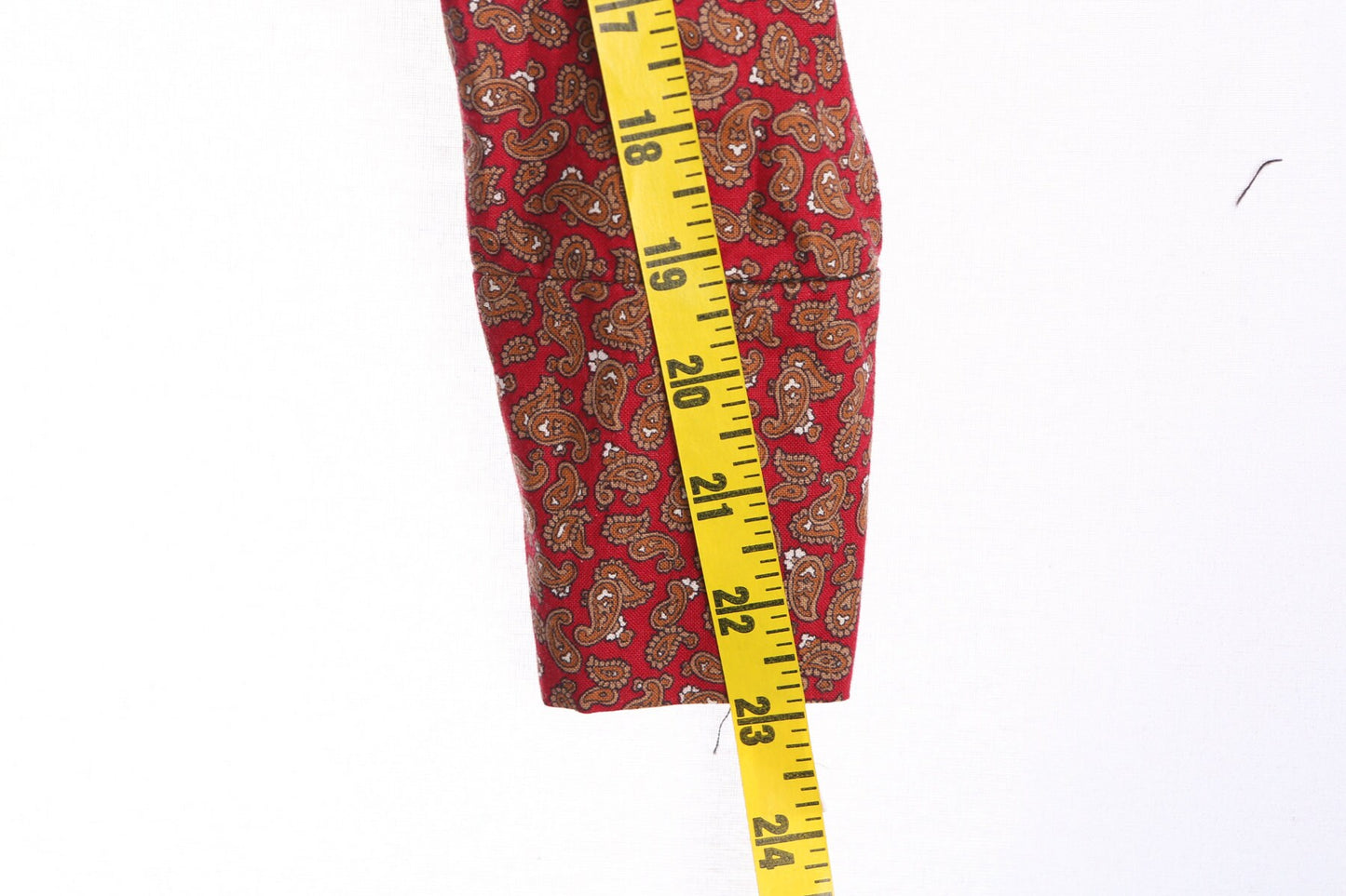 Vintage Women Prairie Red Pasley Print Long Sleeve Top