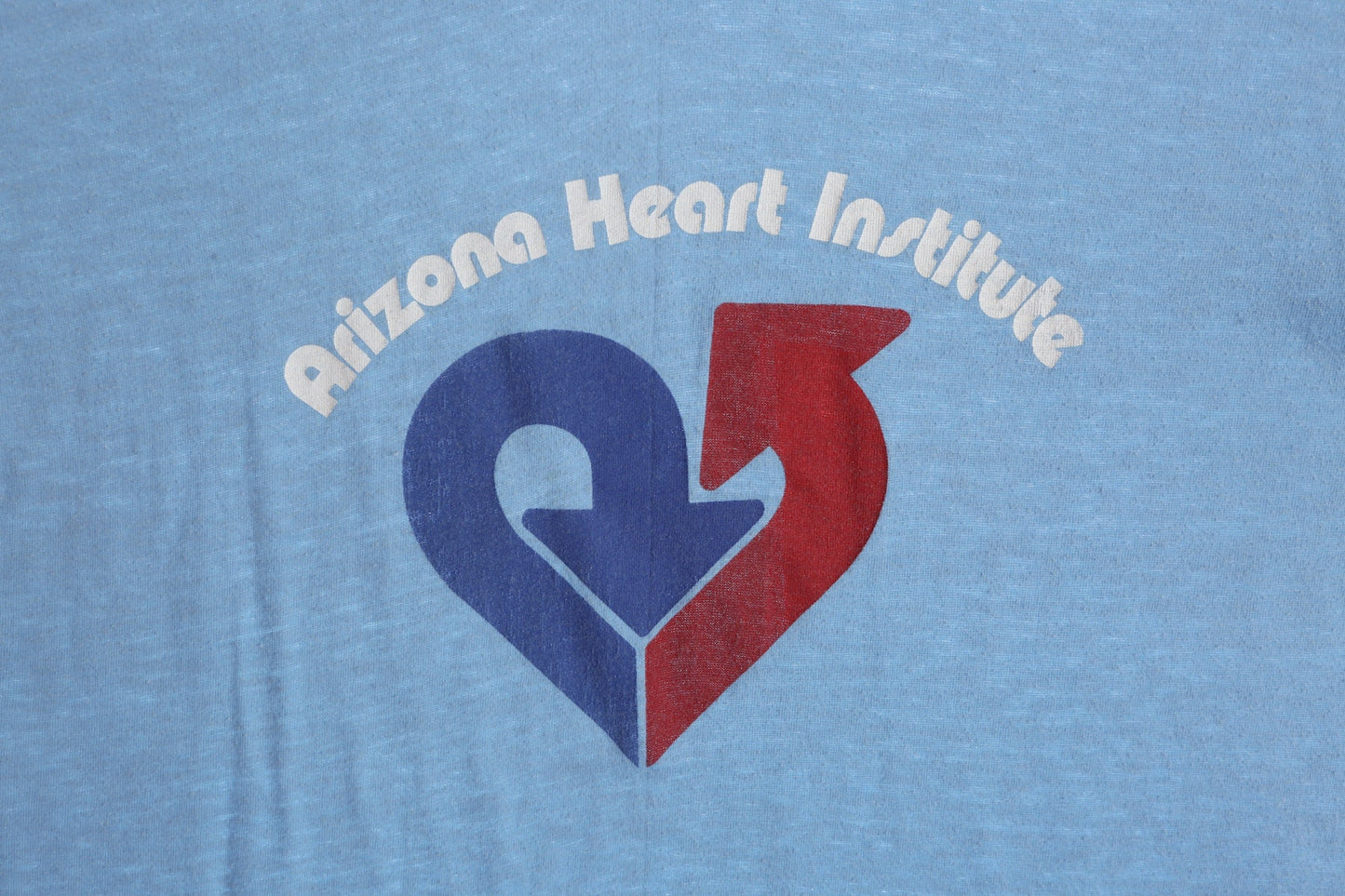 Arizona Heart Institute Vintage Blue Graphic T-shirt - Era 80s - 90s