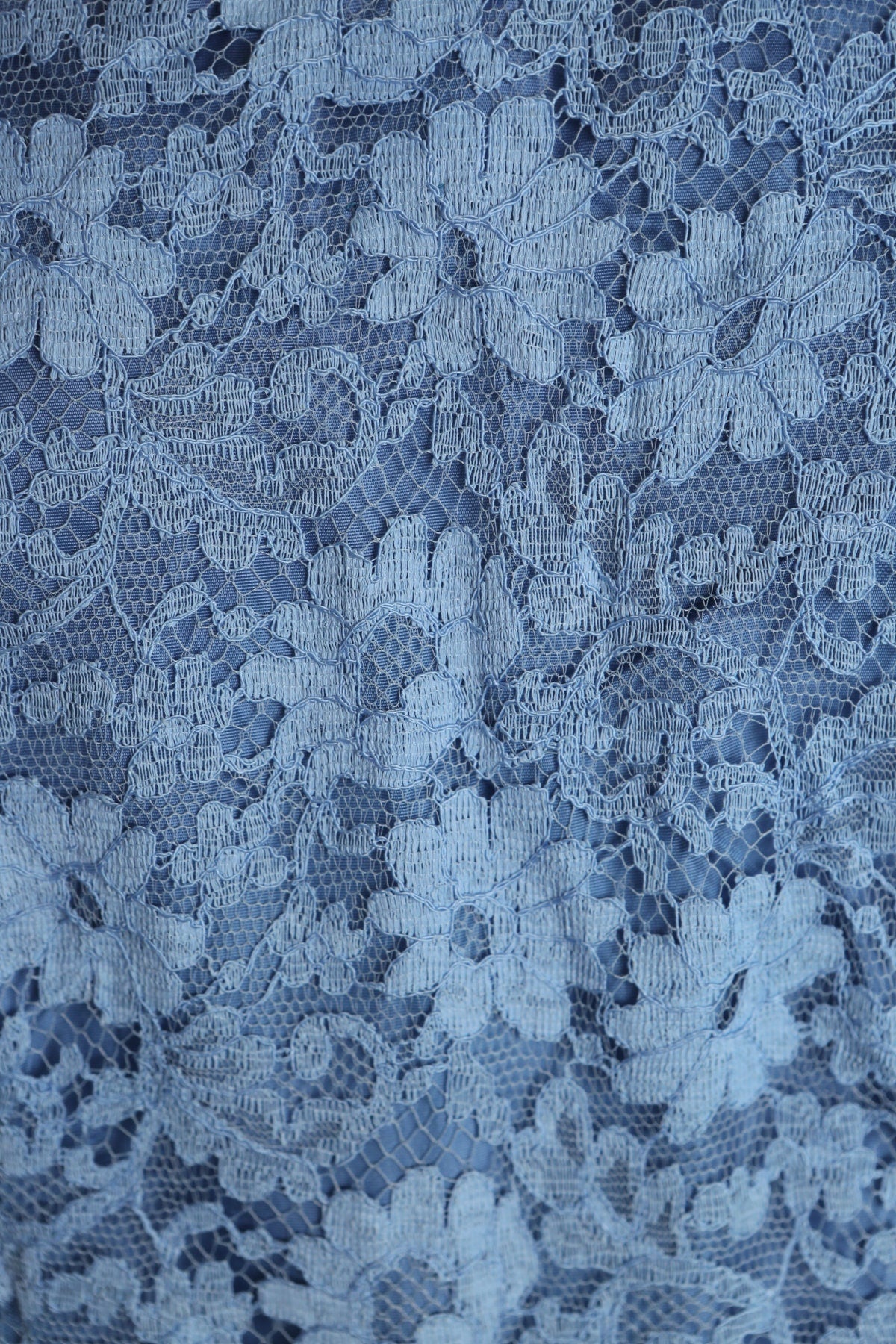 Women 50s Blue Lace Casual Dress