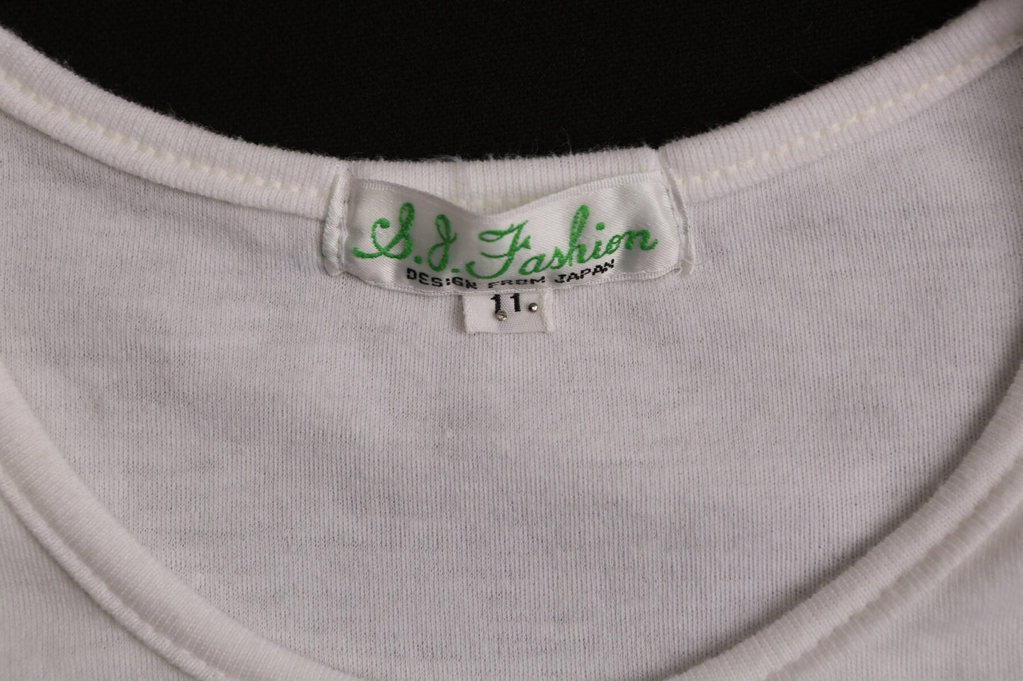 Flower Print White Crew Neck Blouse - Era 70s - 80s - Design from Japan