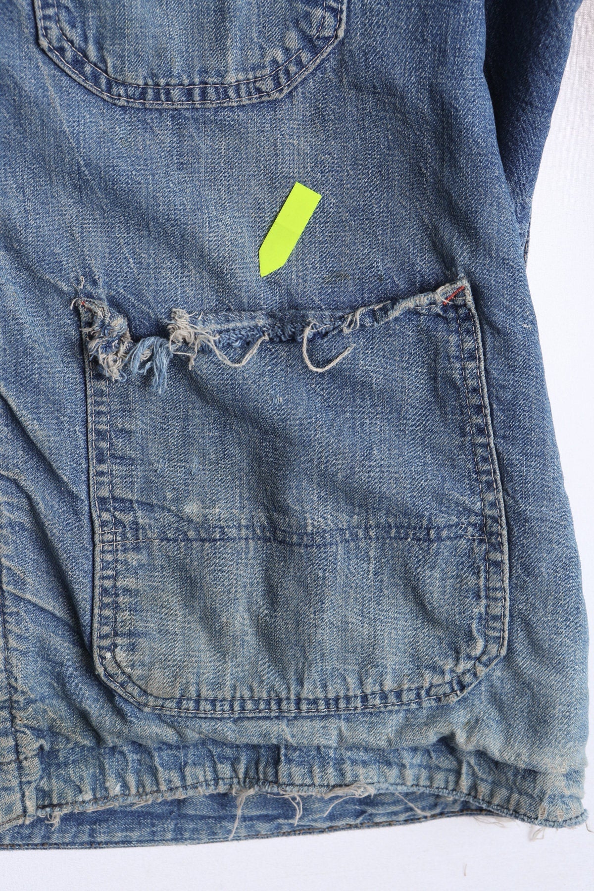 Vintage Big Mac Four Pockets Denim Jacket - Era 60s - 70s - Wool Inner Lining