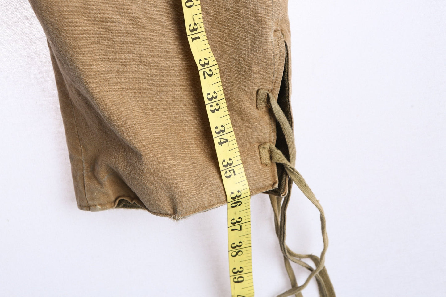 Vintage Men Hunting Pants with Ankle Tie Closure and Wool Lining