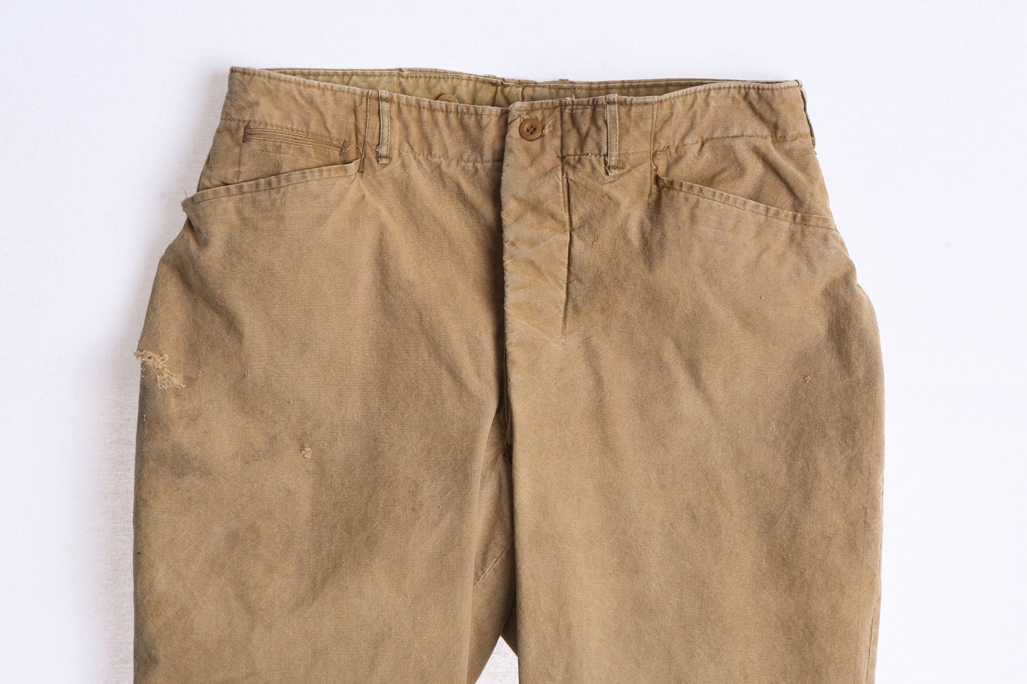 Vintage Men Hunting Pants with Ankle Tie Closure and Wool Lining