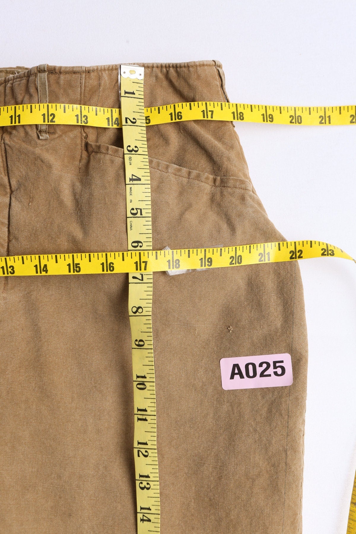 Vintage Men Hunting Pants with Ankle Tie Closure and Wool Lining