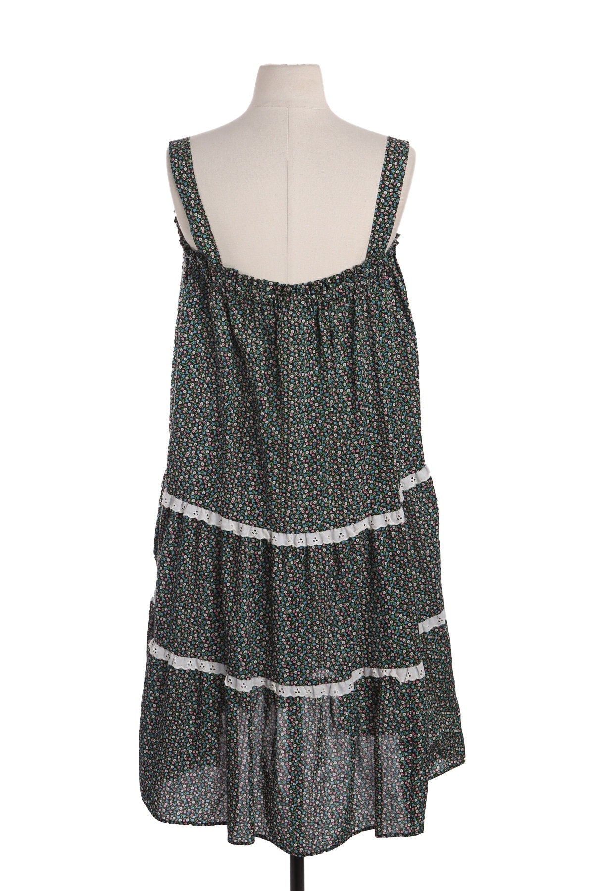 Vintage Floral Print Summer Dress - Era 70s - 80s