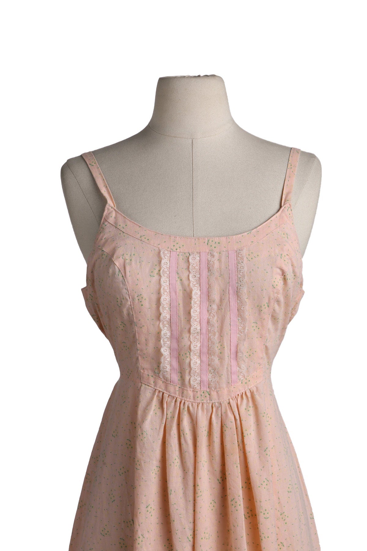 Women 70's Summer Dress - Floral Print