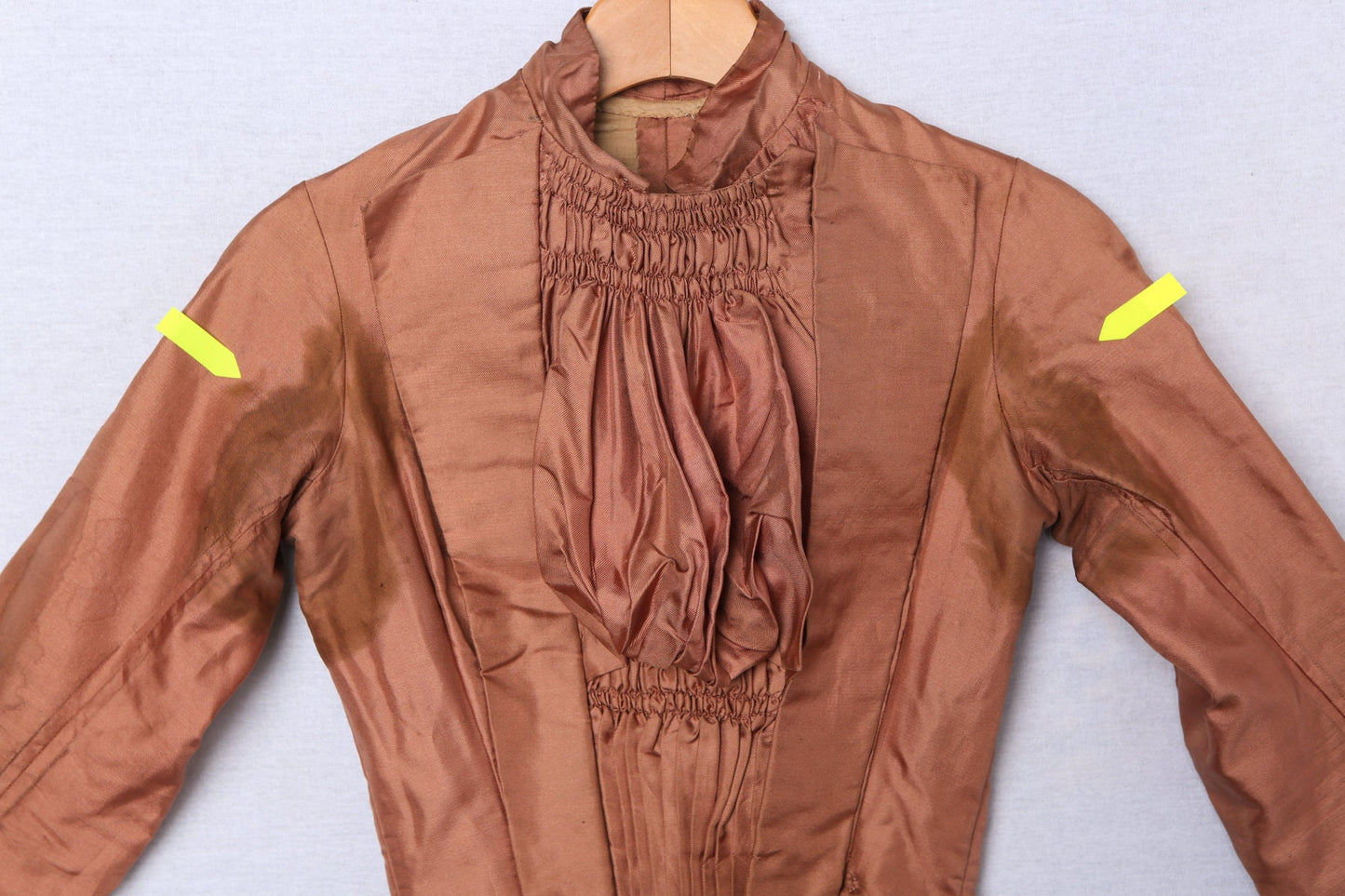 Vintage Women Victorian Blouse with Ruffle Chest Details
