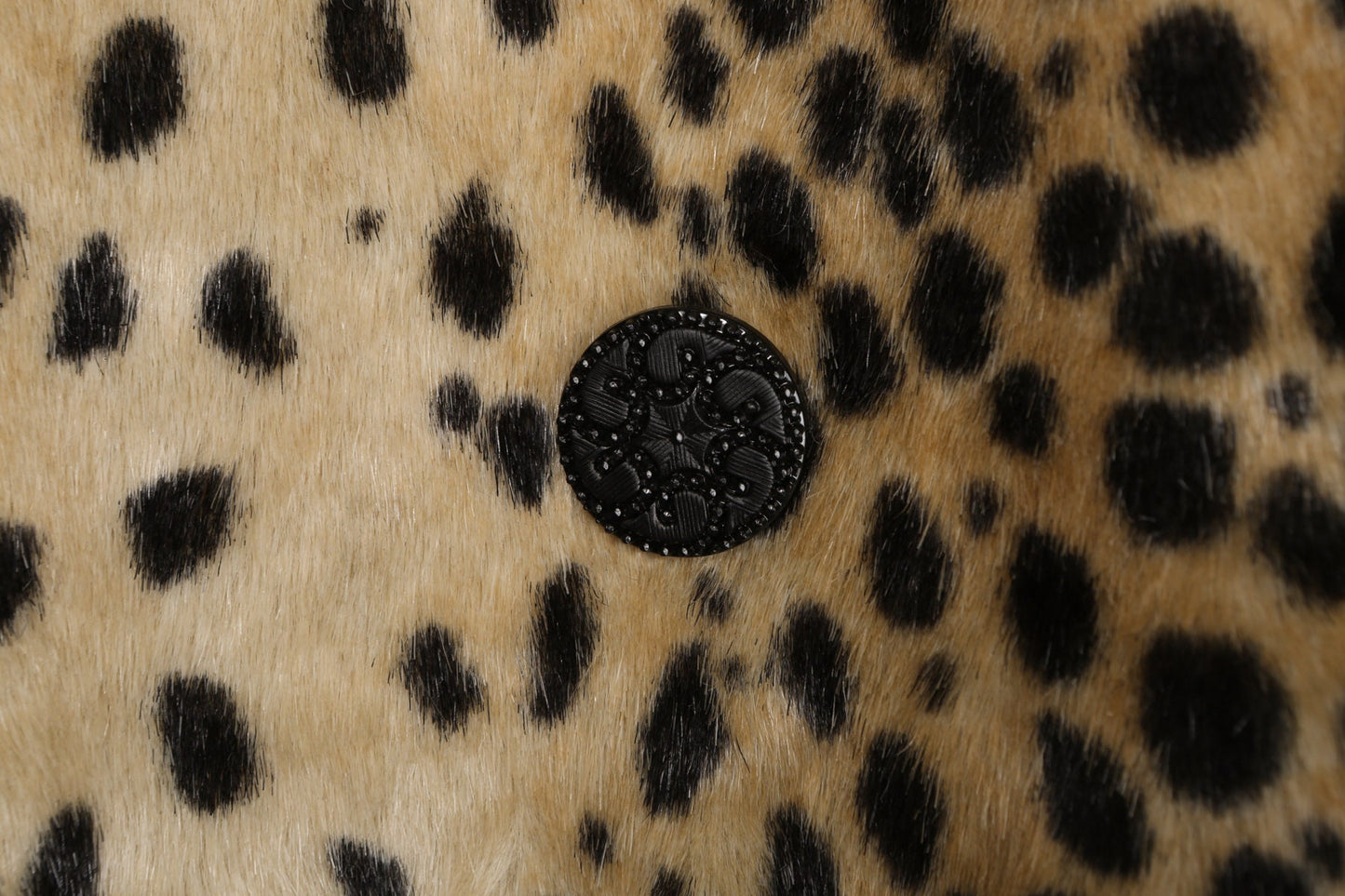 Vintage Cheetah Print Faux Fur Coat - Era 50s - 60s