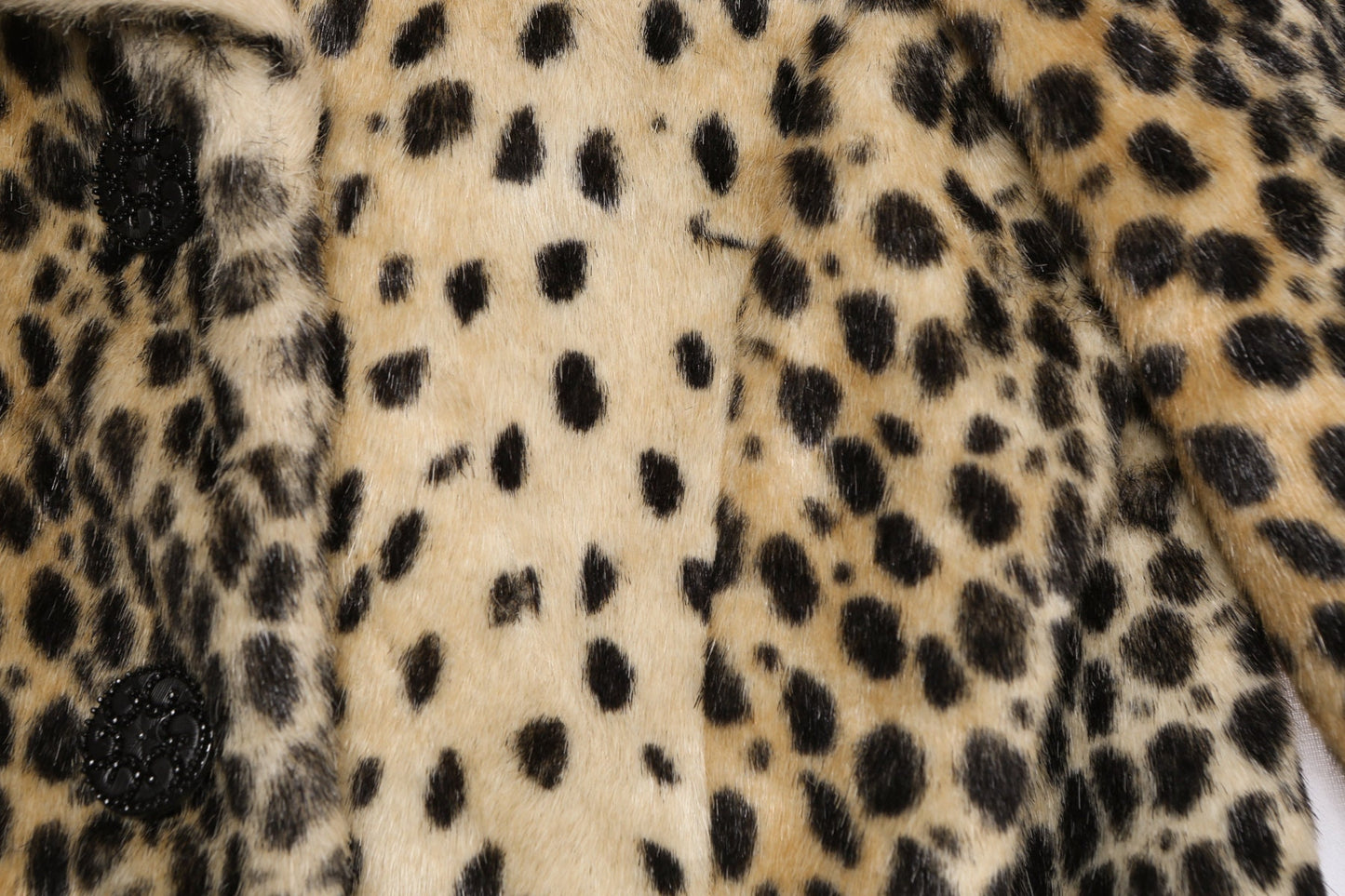 Vintage Cheetah Print Faux Fur Coat - Era 50s - 60s