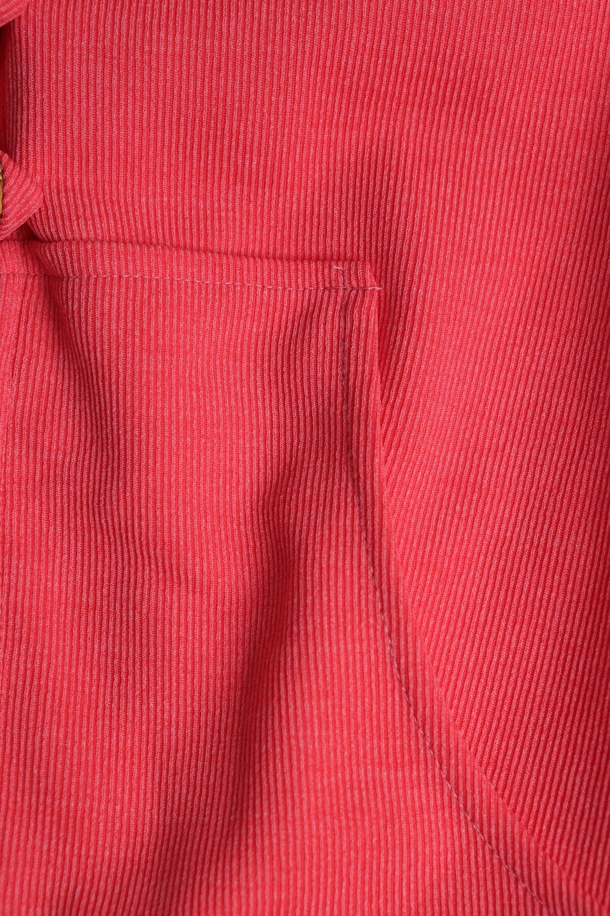 1970s Women Pink Poly Jumpsuit with Hood and Waist Adjusting Belt