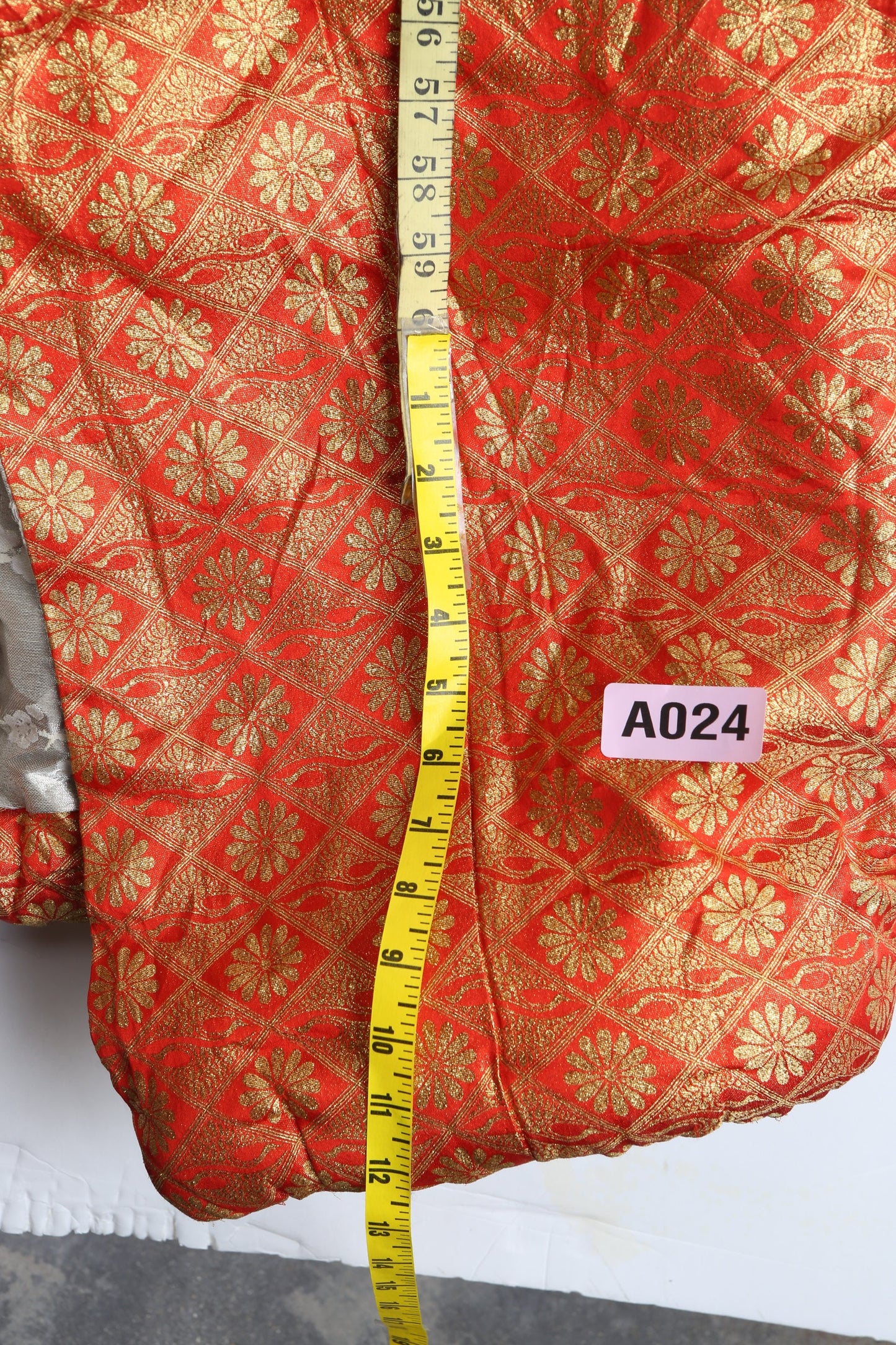 Vintage Kimono Robe with Peacock Embroidery