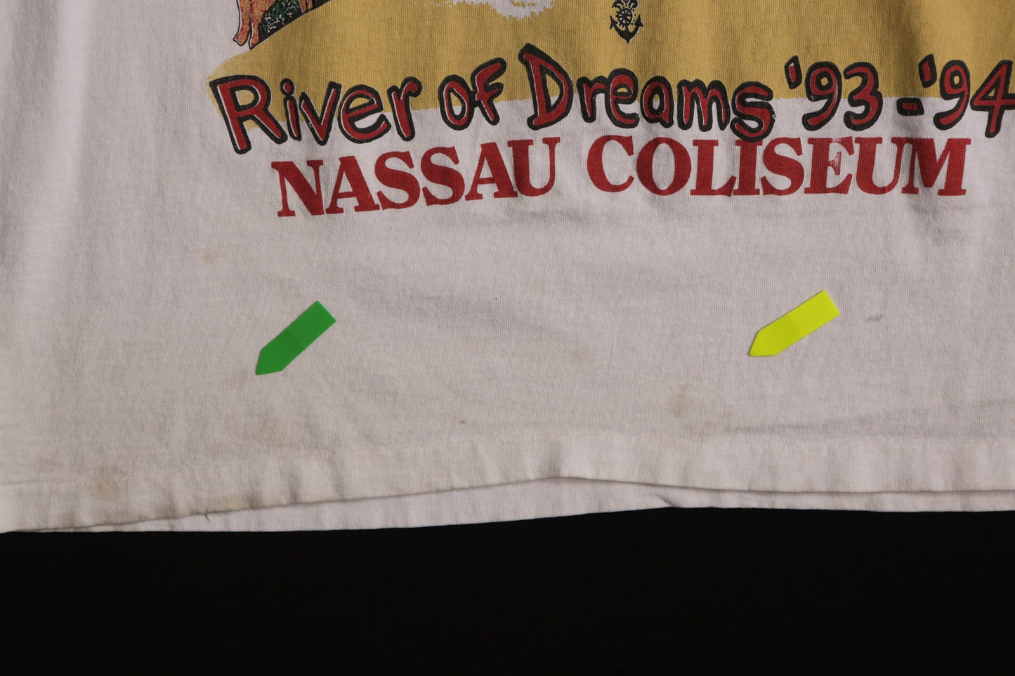 Billy Joel River of Dreams 93 - 94 Nassau Coliseum white graphic T-shirt