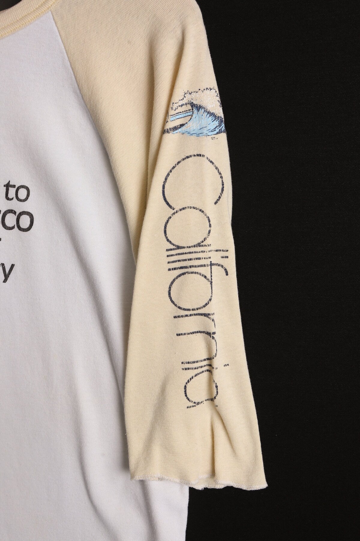 Vintage 3/4 Sleeve Graphic Shirt with Humorous Saying Print