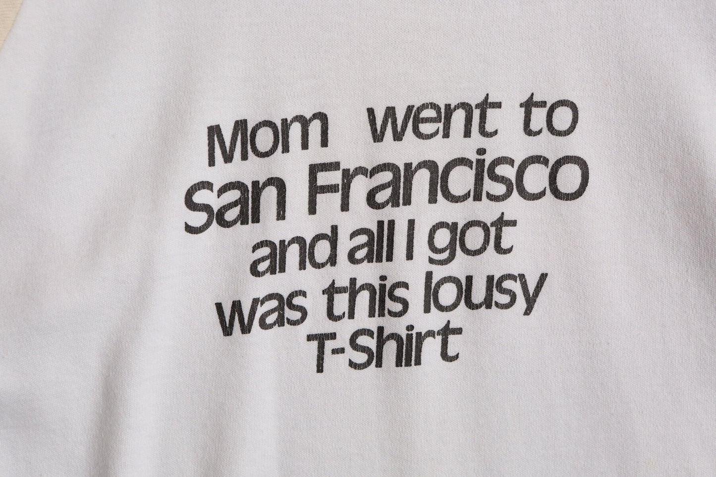 Vintage 3/4 Sleeve Graphic Shirt with Humorous Saying Print