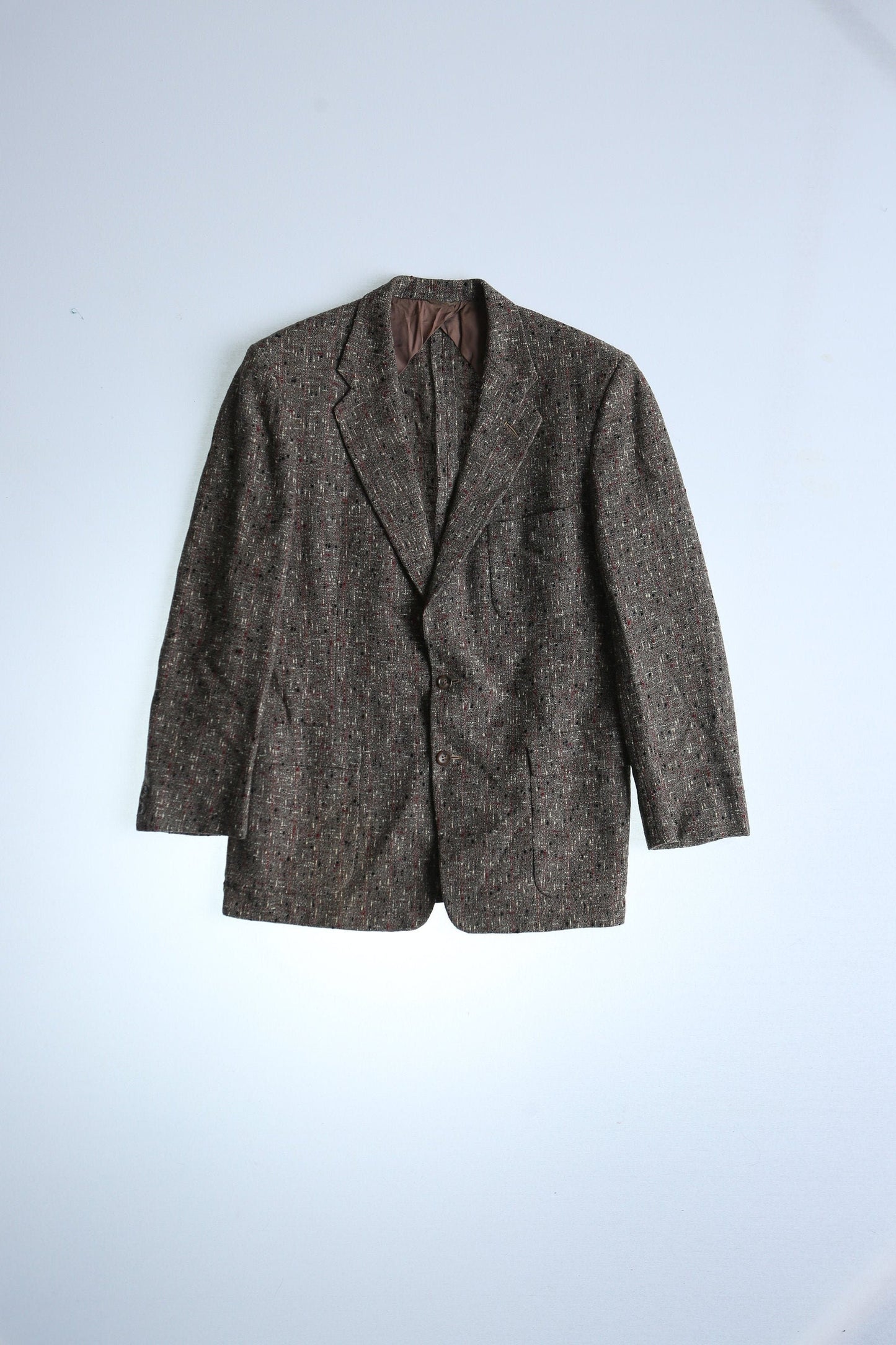 Vintage 1940's wool blazer jacket coat plaid men 40's casual brown