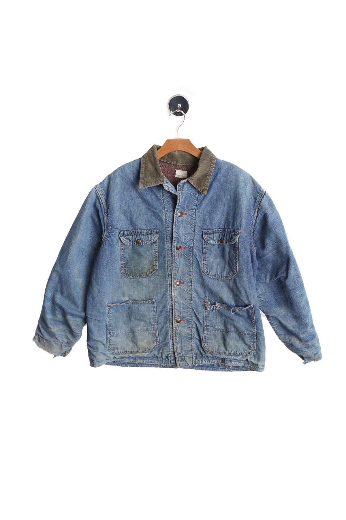 Vintage Big Mac Four Pockets Denim Jacket - Era 60s - 70s - Wool Inner Lining