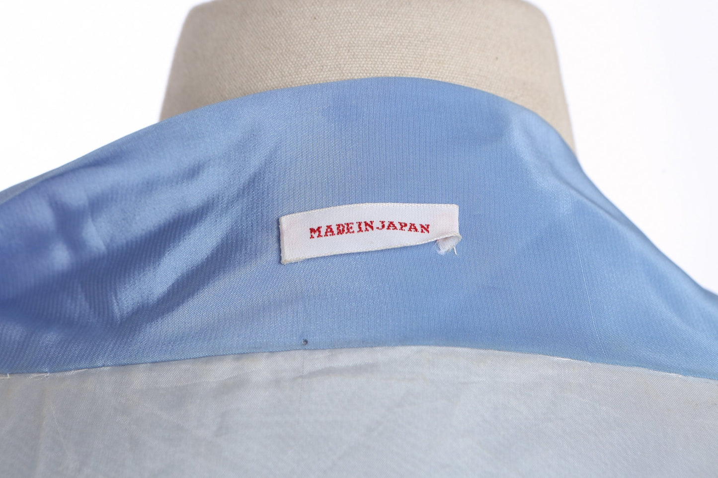 Vintage Blue Kimono Robe with Flower Embroidery Designs