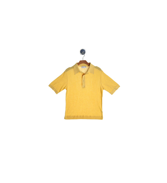 Vintage Yellow Polo Shirt - Era 60s - 70s