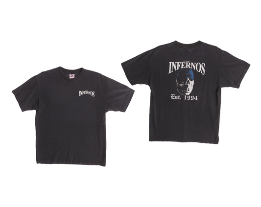 Los Infernos Print Black Graphic T-shirt
