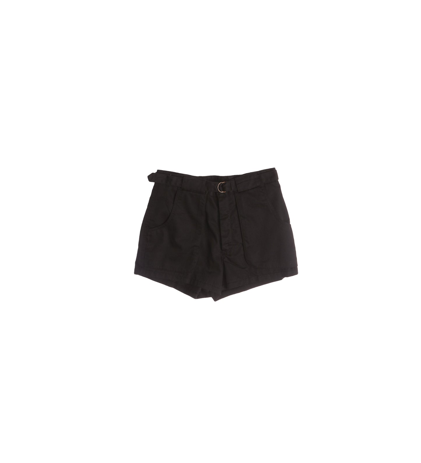 90s Women Black Casual High Waist Shorts