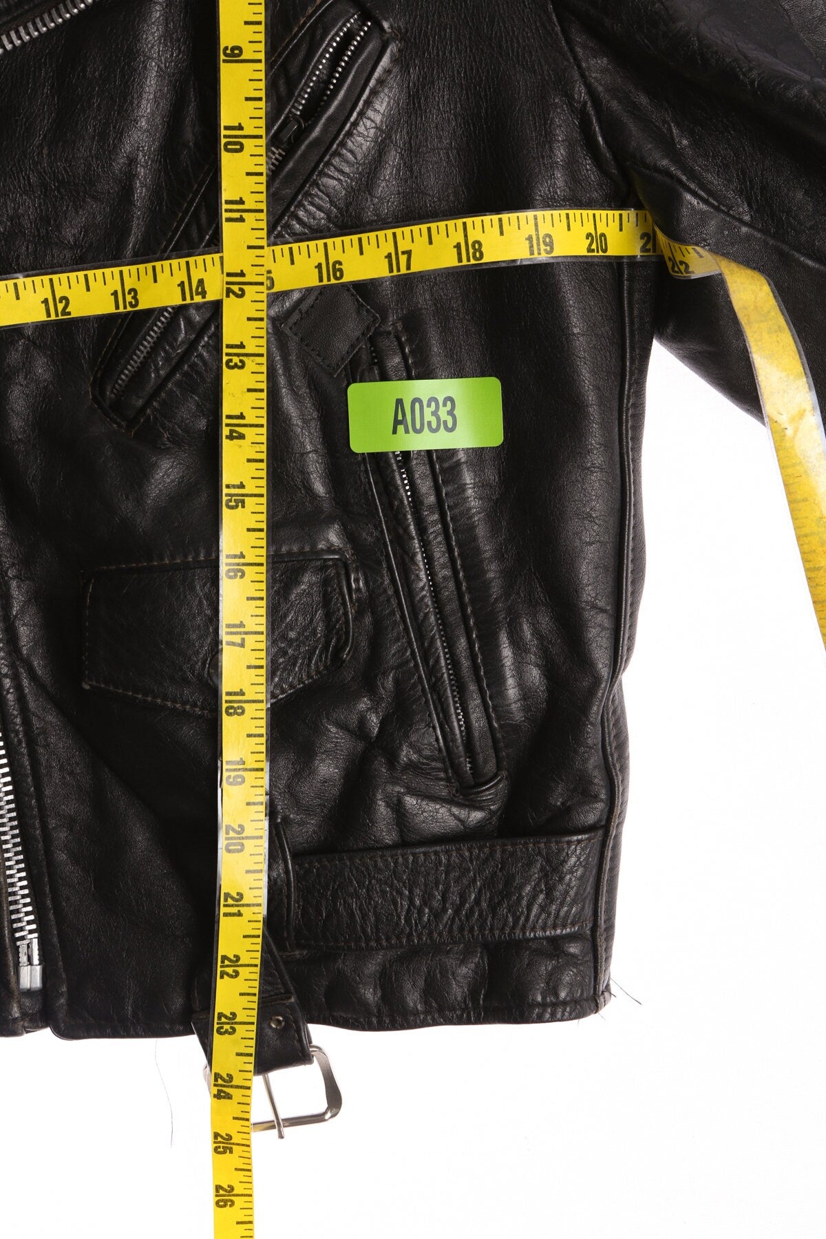 Vintage Black Biker Leather Jacket by Excelled - Made in USA - Era 1980s - 1990s