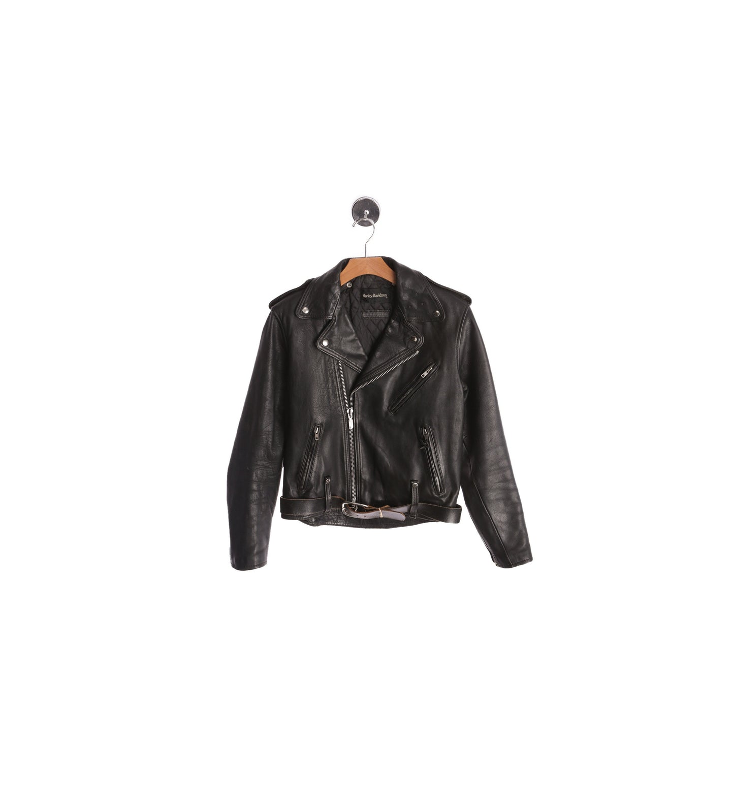 Men's Biker Leather Jacket - Era 1980s - 1990s
