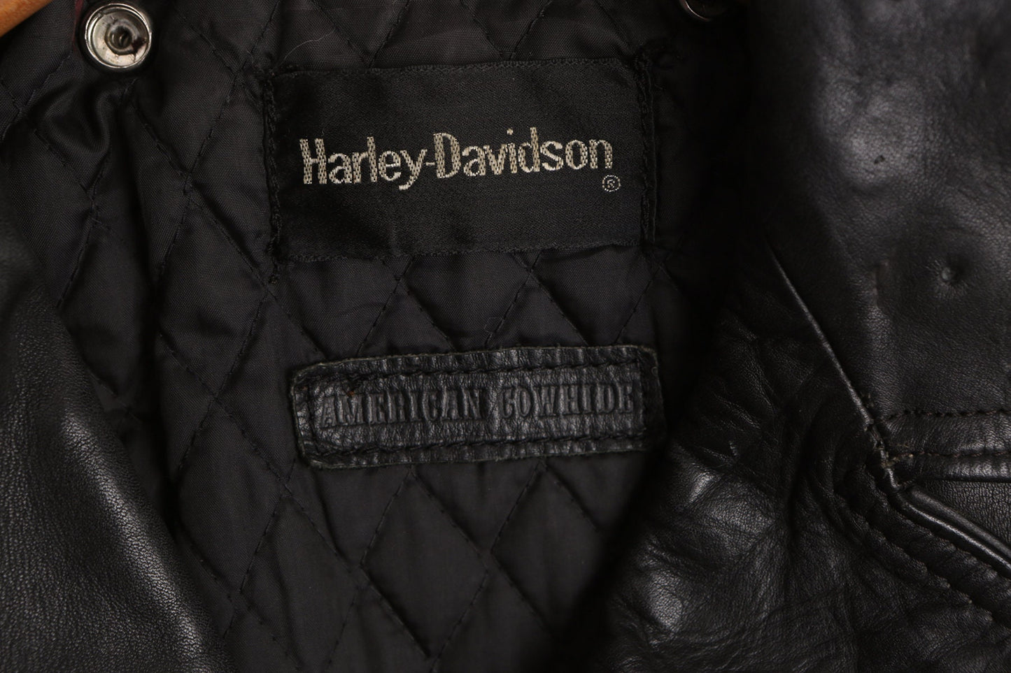 Men's Biker Leather Jacket - Era 1980s - 1990s