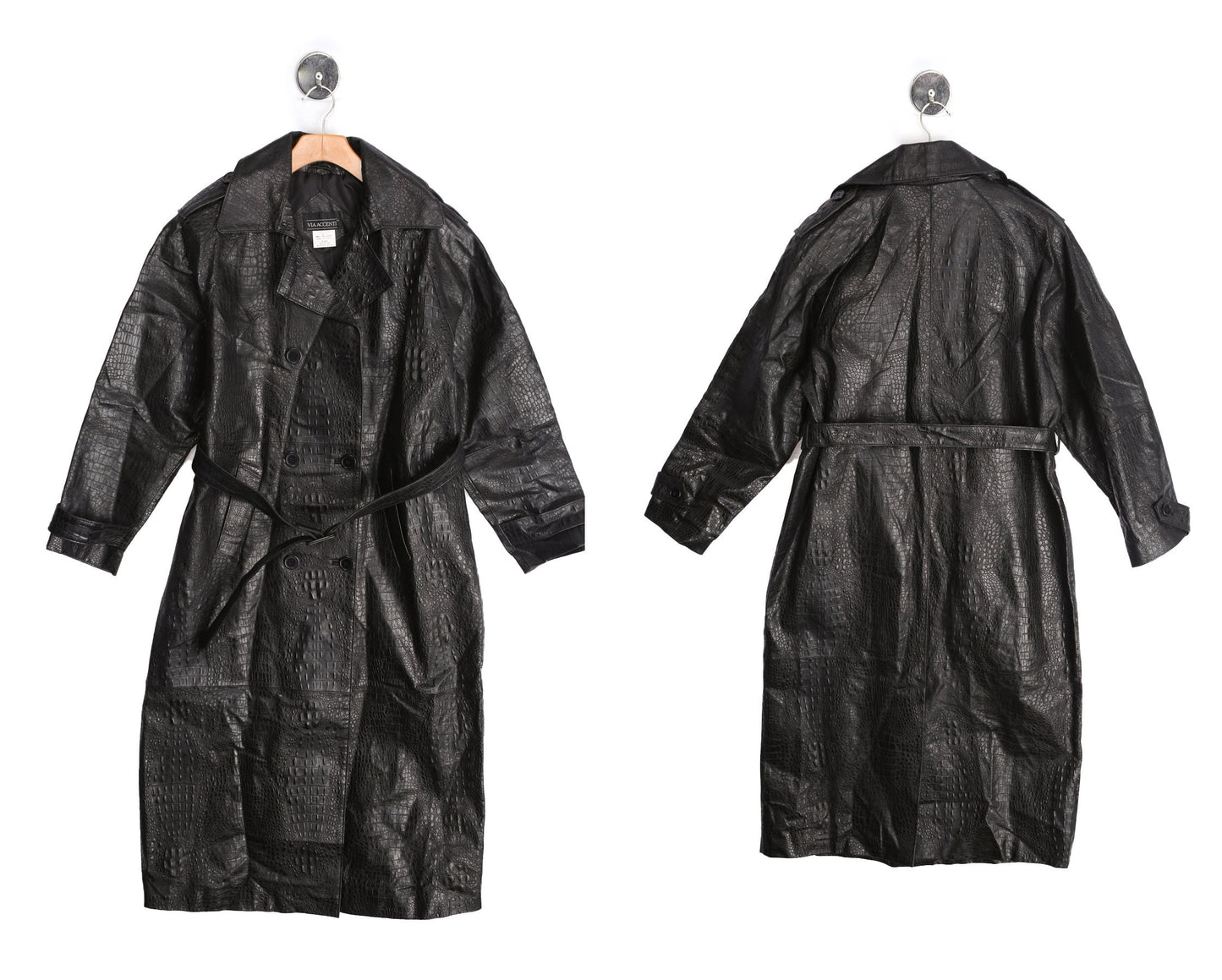 Women Black Leather Coat