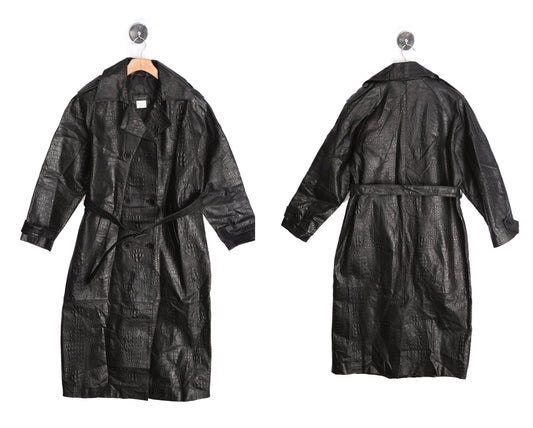 Women Black Leather Coat