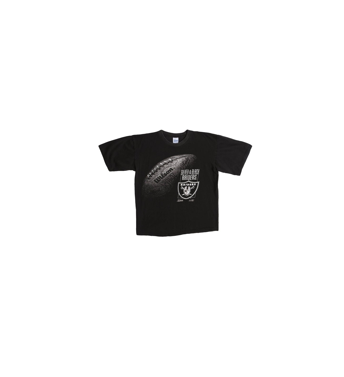 Silver and Black Raiders Football Graphic T-shirt - salem Label