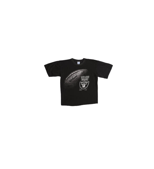 Silver and Black Raiders Football Graphic T-shirt - salem Label