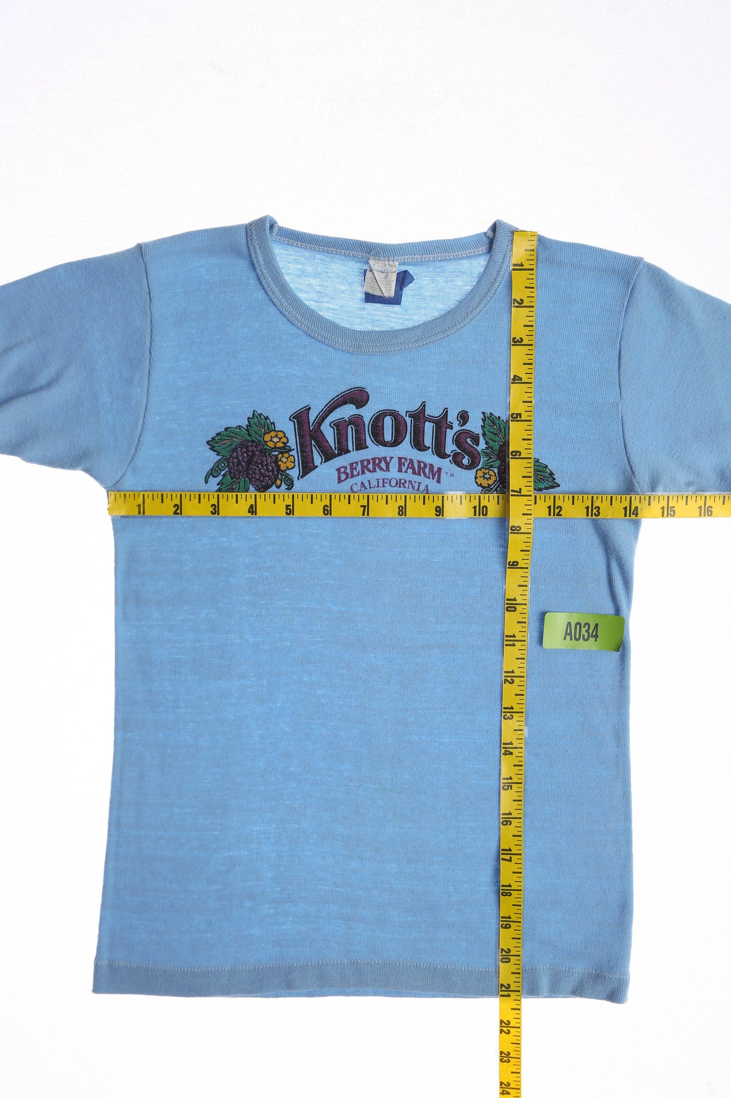 1980s Blue Women Shirt with Knott's Berry Farm Print