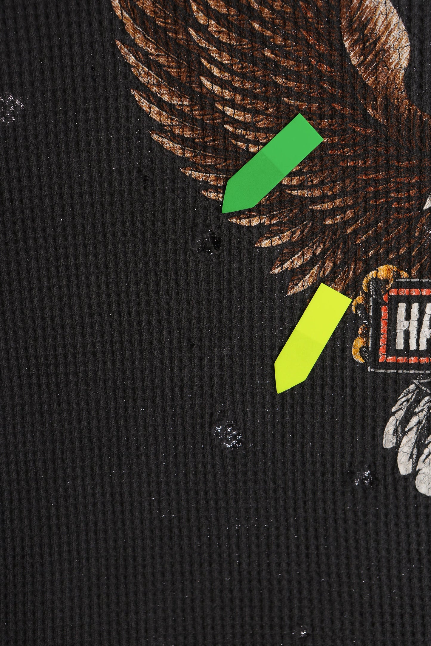 Vintage Harley Davidson Black Thermal T-shirt - Era 1970s - 1980s