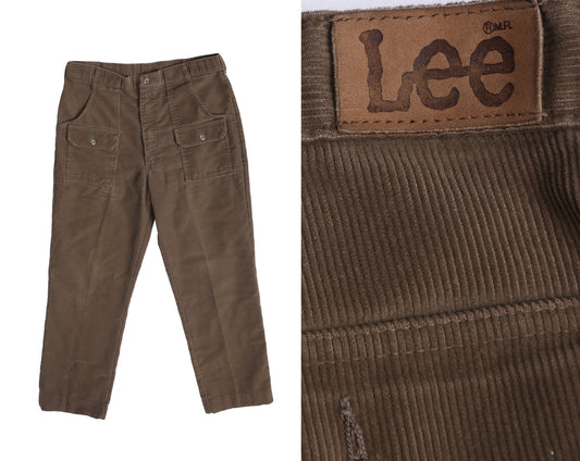 Vintage Lee Brown Corduroy Pants with Four Front Pockets