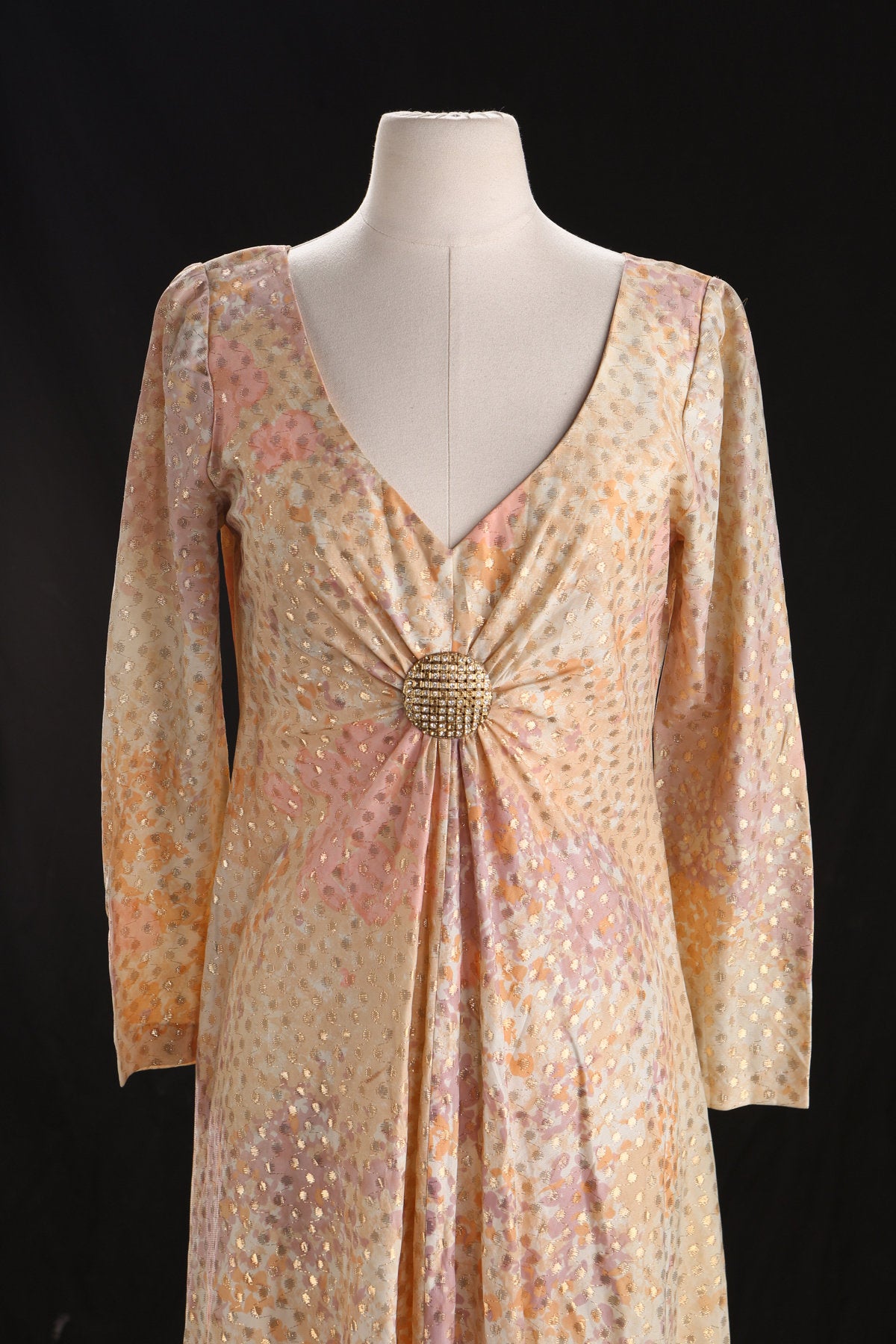 1970s Women Long Casual Polyester Dress