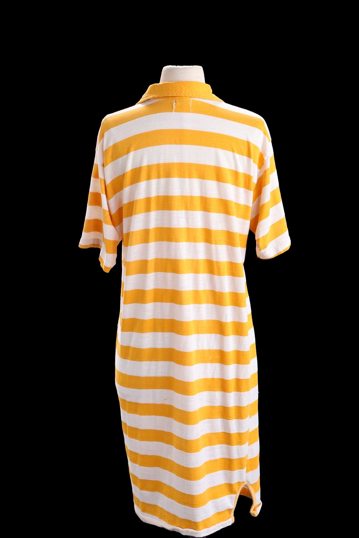 Vintage T-shirt-Dress Striped Yellow and White Pattern Print
