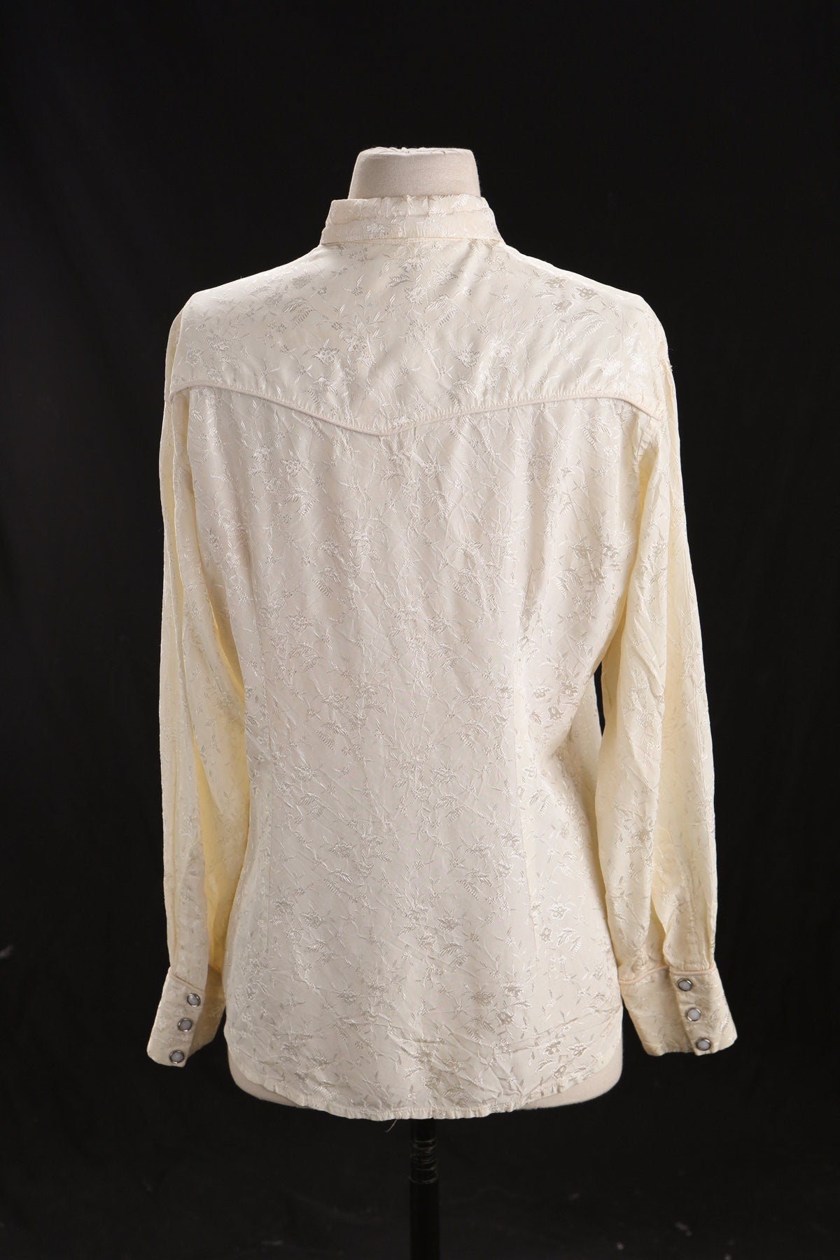 Vintage Western Shirt - Flower Patter Fabric - Era 1950s - 1960s