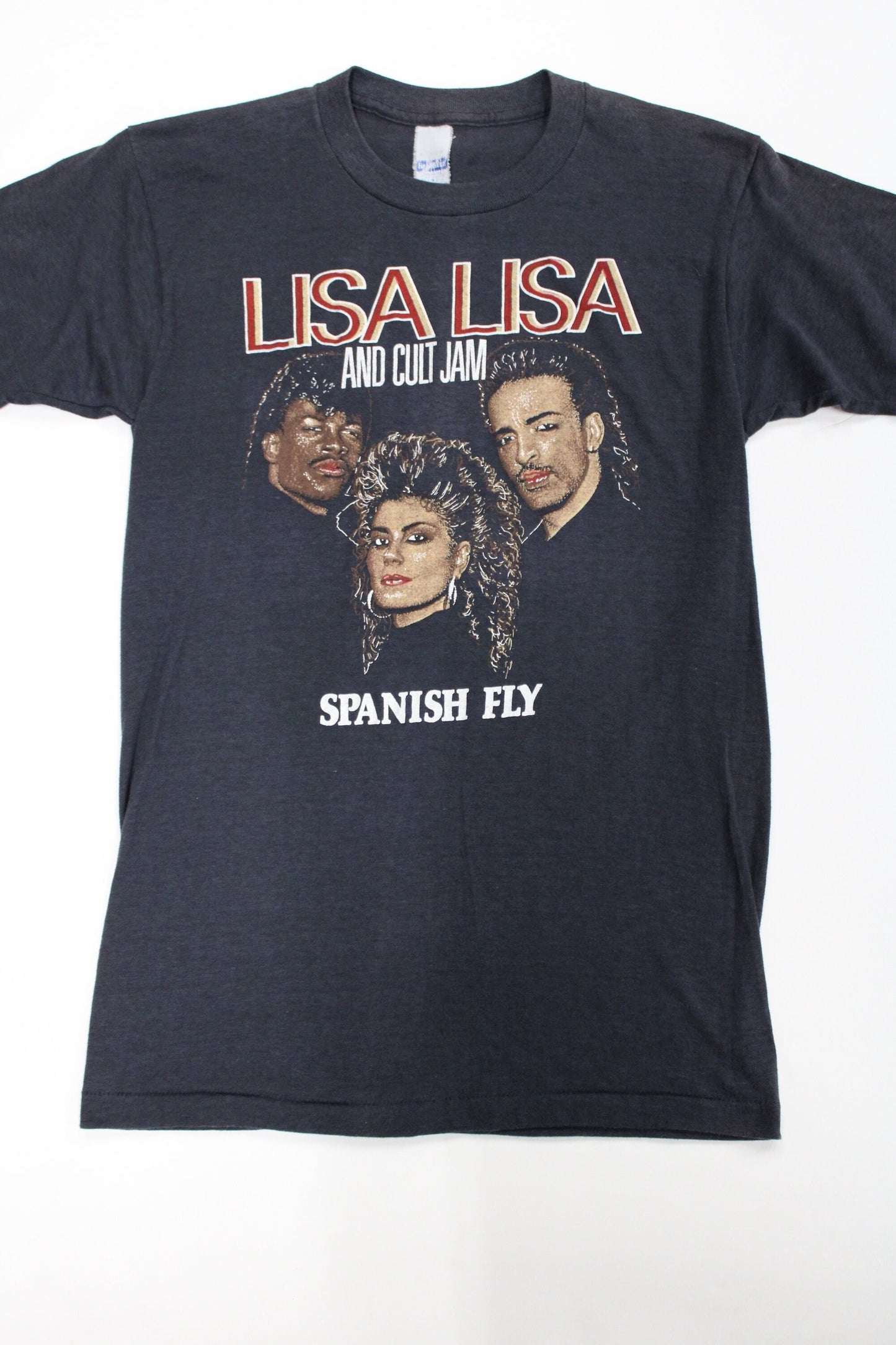 Head to toe lisa lisa and cult jam vintage spanish fly music t-shirt black