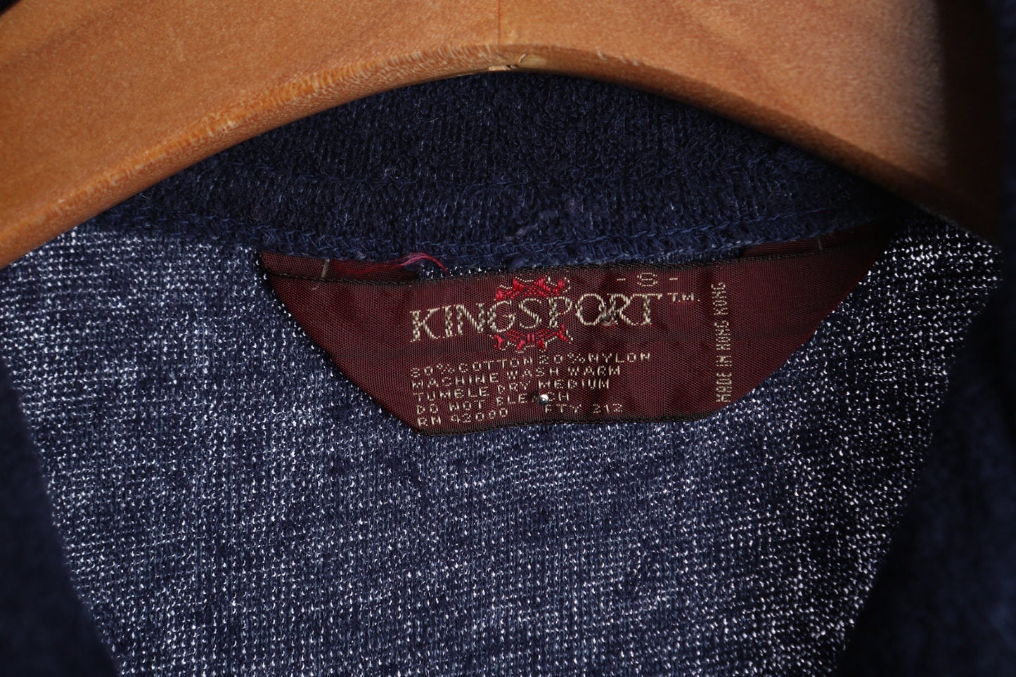 Men's Blue Terrycloth Shirt by Kingsport - Era 1970s - 1980s
